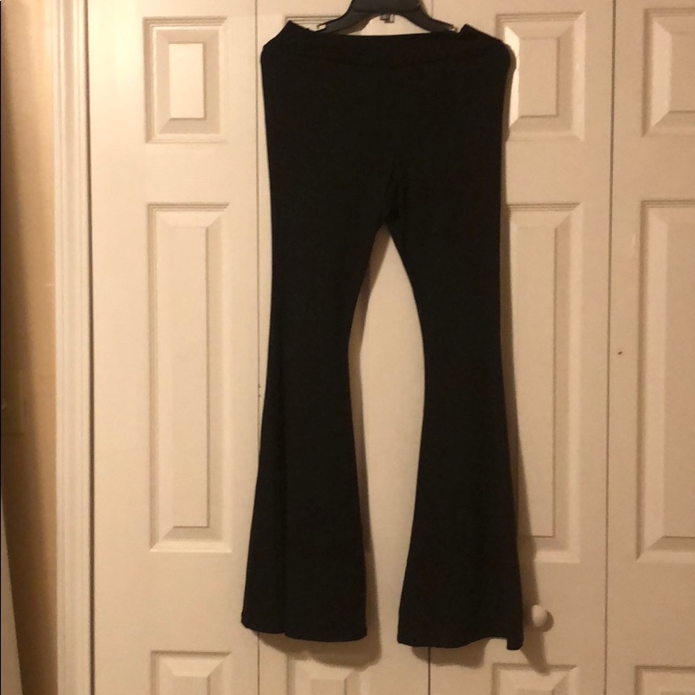 Black flare pants